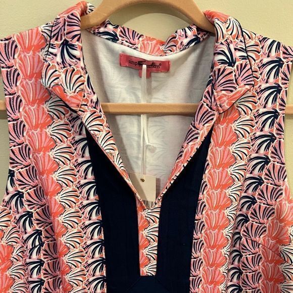 NWT Simply Southern Women's Tunic Dress Scallop Pattern Pink Large - Picture 3 of 5